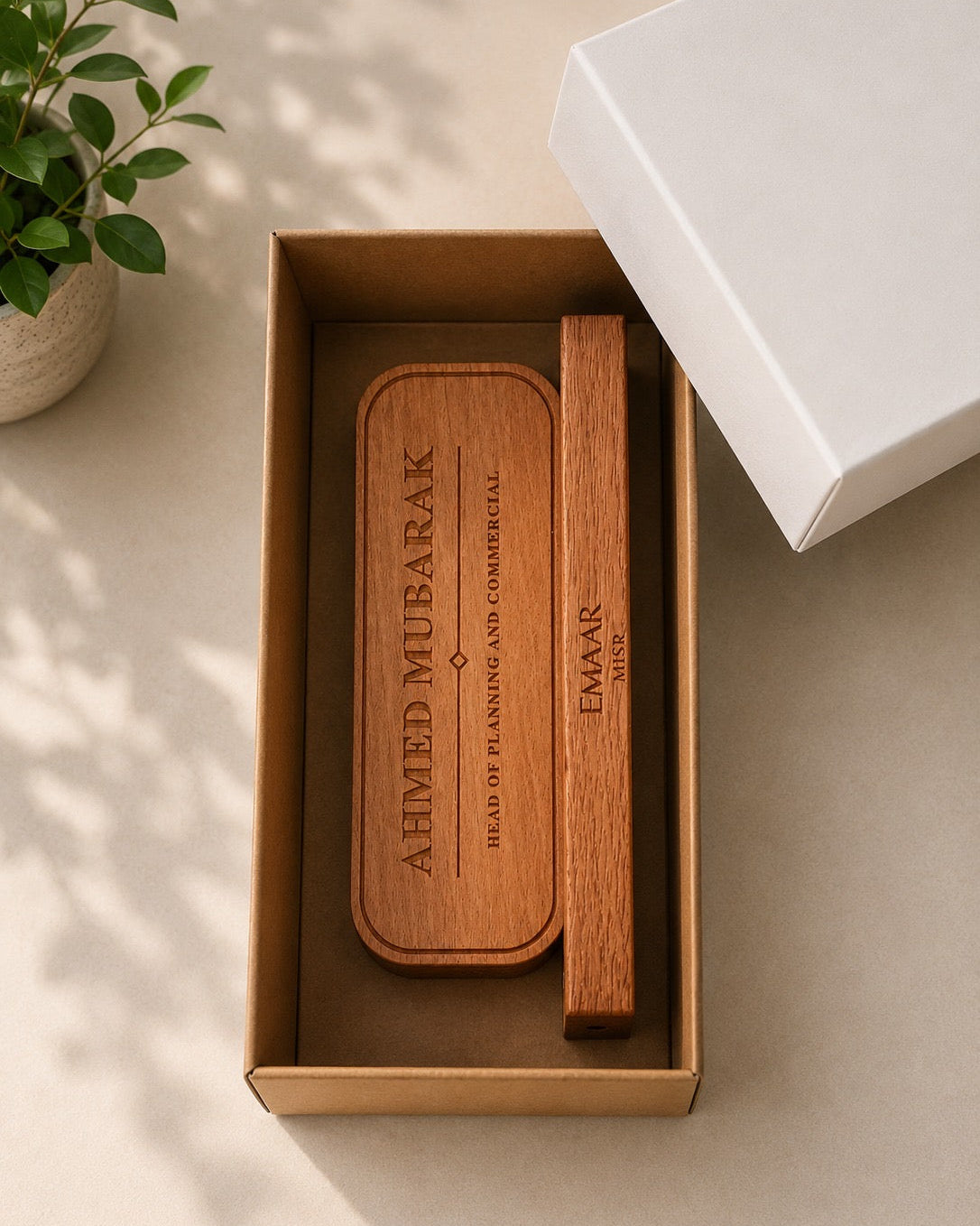 Personalized Wooden Desk Name Plate