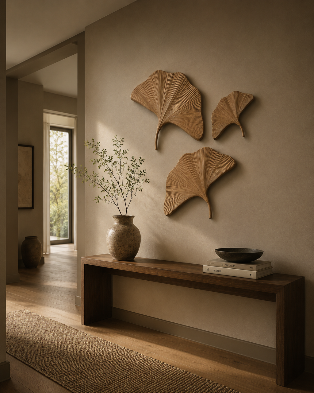 Whispering Ginkgo Trio – Wooden Wall Art